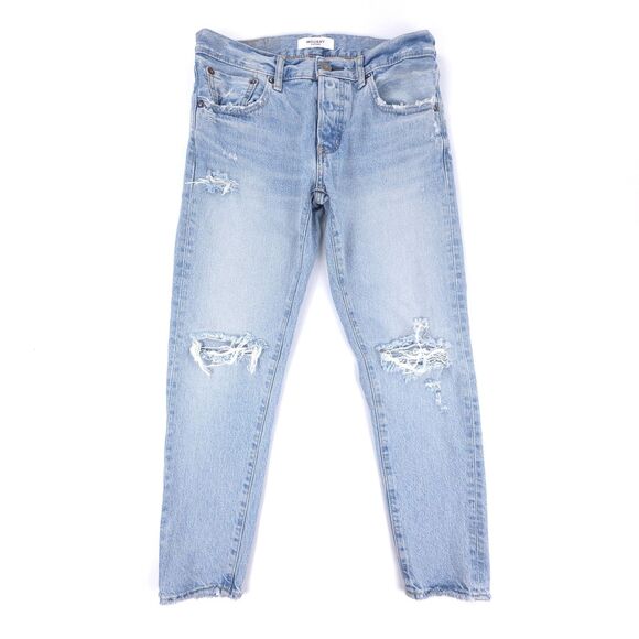 MOUSSY VINTAGE Yardley Tapered Jeans Light Blue 90s Crop Minimal Grunge Y2k 27 - Picture 1 of 9